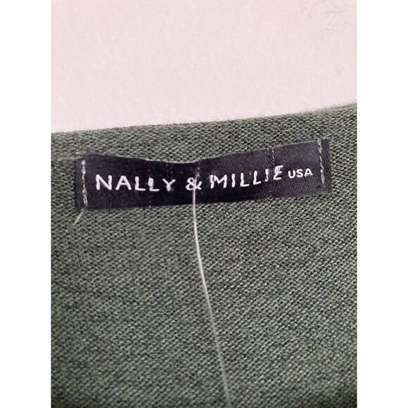 NEW Nally & Millie Soft Layered Dress XL Long Sleeve Dark Forest Green - Picture 4 of 9